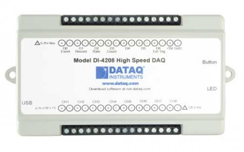 Высокоскоростной многоканальный регистратор напряжения DataQ DI-4208 (расширяемый)